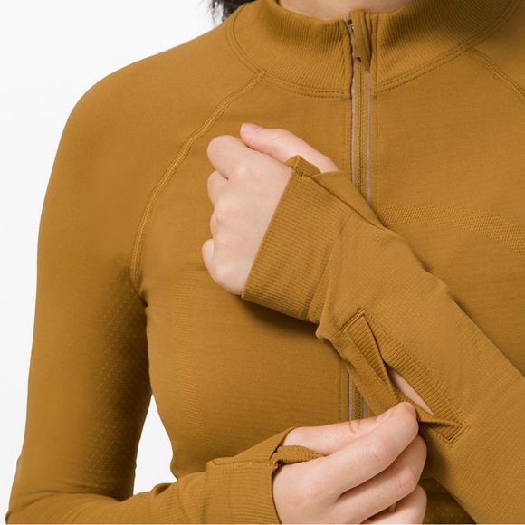 SOLD Lululemon swiftly 1/2 zip 2.0 cool long sleeve thumbholes size 4 - Picture 2 of 10